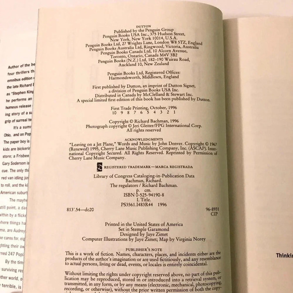 Vintage 1996 The  Regulators by Richard Backman Hardcover - Picture 10 of 16